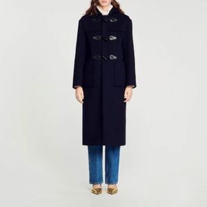 Women's Black Toggle Coat